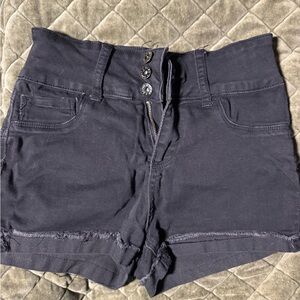 Stylish Black Women's High-Waisted Shorts